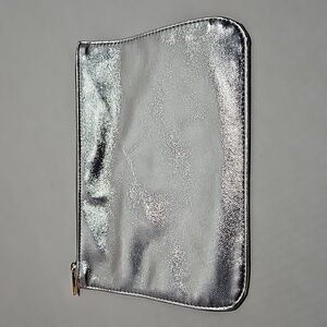 Silver slim clutch/pouch